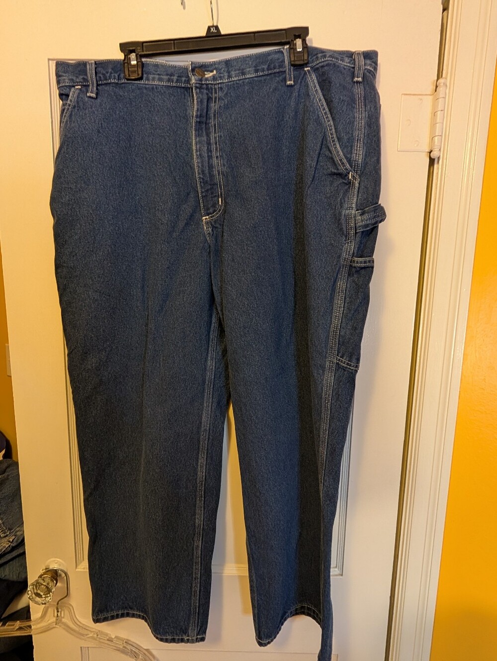 Men's Dark Blue Denim Carpenter Pants